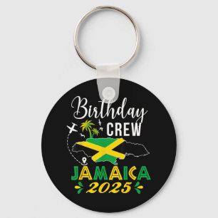 Porte-clés Équipe d'anniversaire Jamaïque 2025 Tropical Vibe
