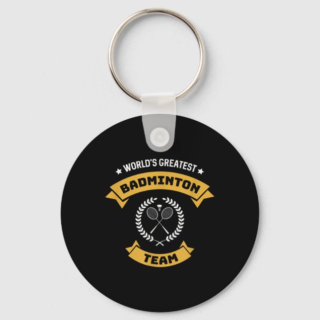 Porte-clés Équipe de Badminton (Recto)