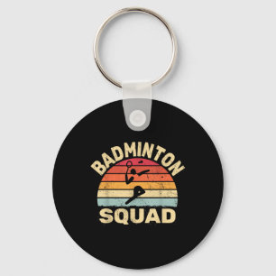 Porte-clés Équipe de badminton pour hommes vintage sport de v
