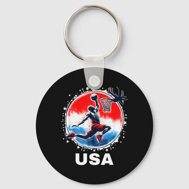 Porte-clés Équipe de baseball Bison volant Basball Usa Team (Recto)