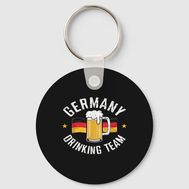 Porte-clés Équipe de boisson allemande Allemagne Drapeau drôl (Recto)