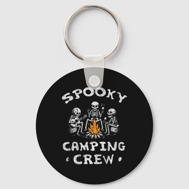 Porte-clés Équipe de camping éffrayante Halloween Camping Ske (Recto)