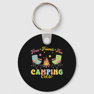 Porte-clés Équipe de camping Famille Amis Filles Enfants Ambi