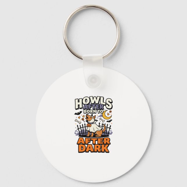 Porte-clés Équipe de chien de Halloween Boo (5) (Recto)