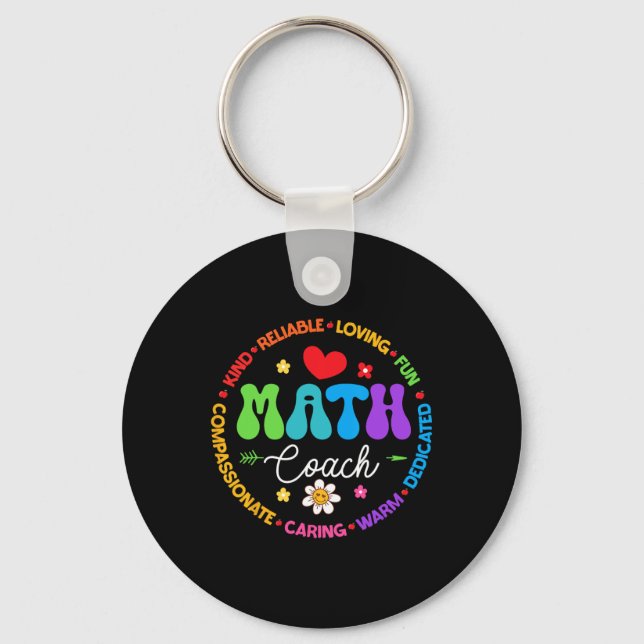 Porte-clés Équipe de coach mathématique pédagogique, correspo (Recto)