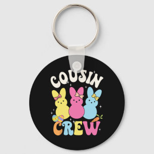 Porte-clés Équipe de cousin lapin jour de Pâques Famille Squa