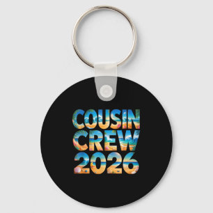 Porte-clés équipe de cousins rétro 2026 camp vacances en fami