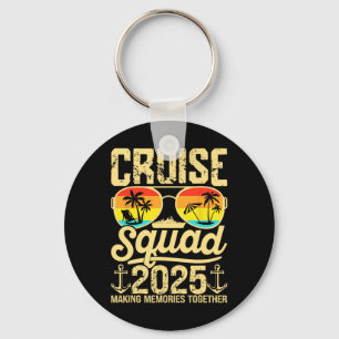 Porte-clés Équipe de croisière 2025 Été Vacances Tenue de fam