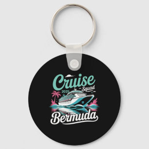 Porte-clés Équipe de croisière aux Bermudes 2025 Vacances d'é