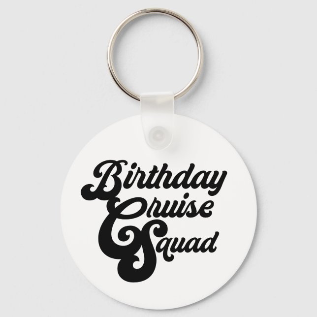 Porte-clés Équipe de croisière d'anniversaire (Recto)