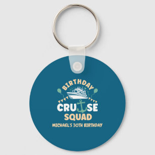Porte-clés Équipe de croisière d'anniversaire