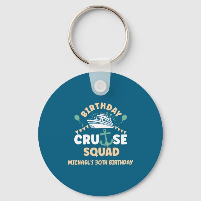 Porte-clés Équipe de croisière d'anniversaire  (Recto)