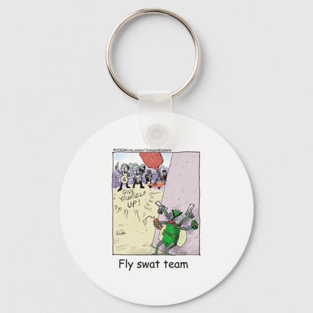 Porte-clés Équipe de destruction de mouches Cadeaux et objets (Recto)