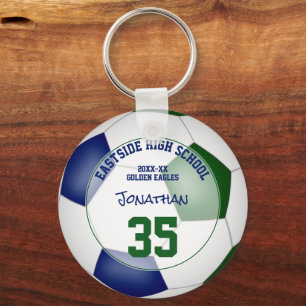 Porte-clés équipe de football bleu vert enfants cadeaux sport