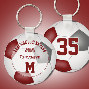 Porte-clés équipe de football gris maroon cadeaux enfants spo