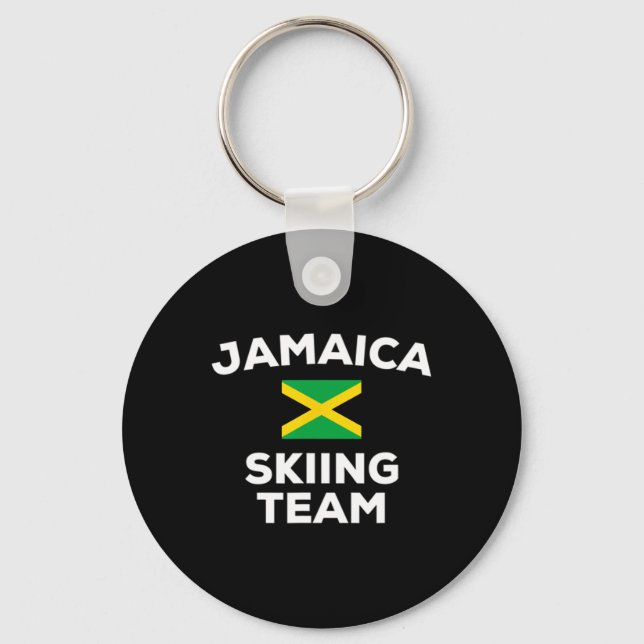 Porte-clés Équipe de Jamaïque de ski Drapeau jamaïcain (Recto)