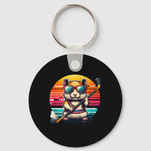 Porte-clés Équipe de joueur de hockey sur gazon de hamster co