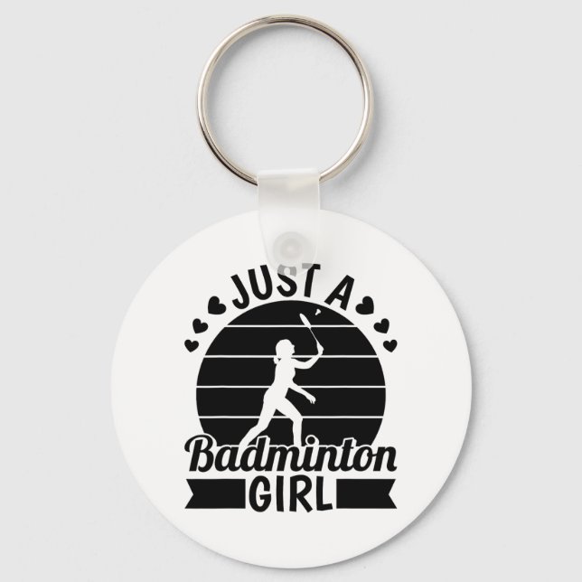 Porte-clés Équipe De Joueurs De Badminton - Navette Juste Un  (Recto)