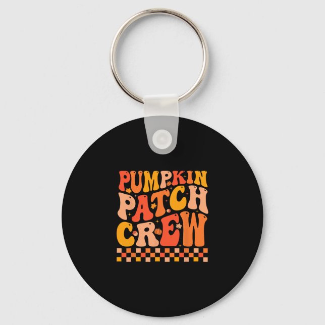 Porte-clés Équipe de la groovy Pumpkin Patch ambiance d'autom (Recto)