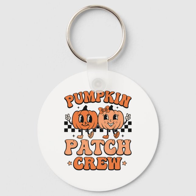 Porte-clés Équipe de la section Groovy Pumpkin Patch pour Tha (Recto)