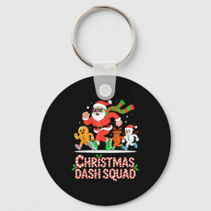 Porte-clés Équipe de marathon de course de l'escouade de Noël