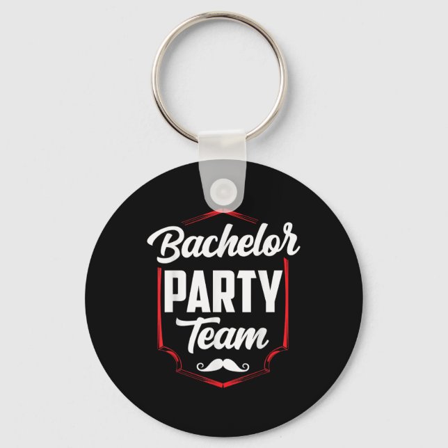 Porte-clés Équipe de marié de bachelorette  (Recto)