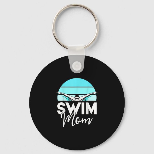 Porte-clés Équipe de natation maman Mor école natation Rencon (Recto)