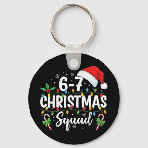 Porte-clés Équipe de Noël 6-7 Drôle 67 Six Sept Memes Xmas 6