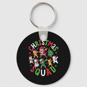 Porte-clés Équipe de Noël Père Noël Dabbing Elf Family Corres