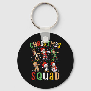 Porte-clés Équipe de Noël Père Noël Dabbing Elf Family Corres