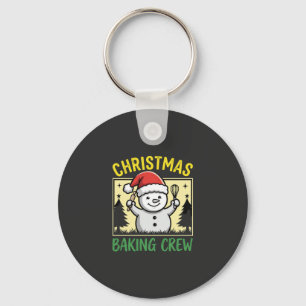 Porte-clés Équipe de pâtisserie de Noël Bonhomme de neige de