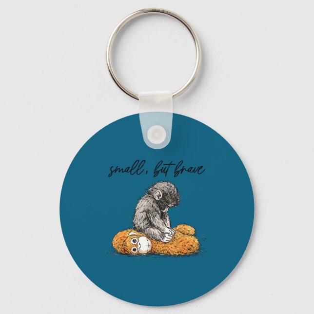 Porte-clés Équipe de poing bébé singe poing singe mème  (Recto)