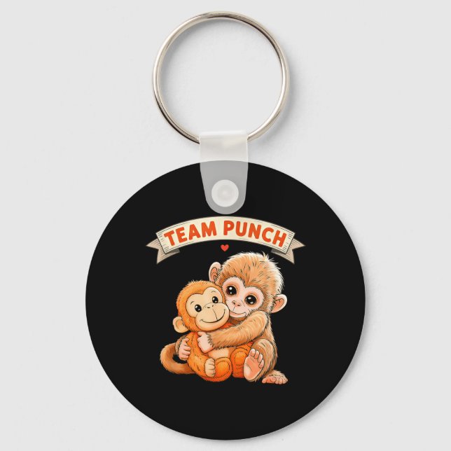 Porte-clés Équipe de poing de bébé singe mignon Poing de sing (Recto)