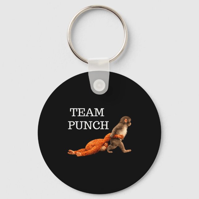 Porte-clés Équipe de punch bébé singe punch tendance mème gra (Recto)