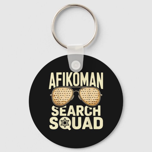 Porte-clés Équipe de recherche Afikoman Seder de Pâque drôle (Recto)
