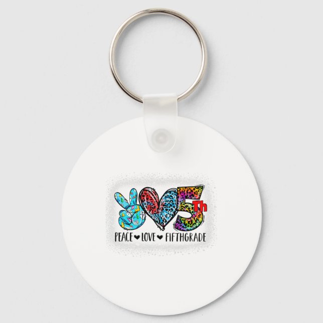 Porte-clés Équipe de rentrée des classes de 5e année Peace Lo (Recto)