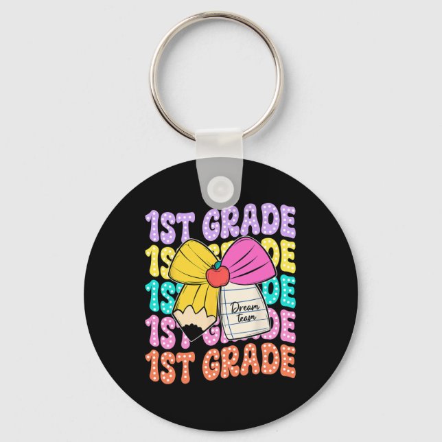 Porte-clés Équipe de rêve de première année Crayon Bow Retour (Recto)