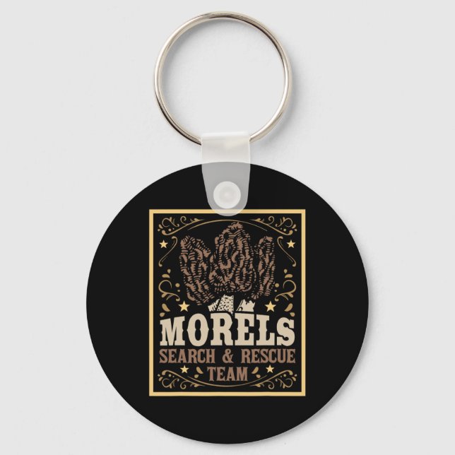 Porte-clés Équipe de Secourt de recherche Morel - Champignons (Recto)