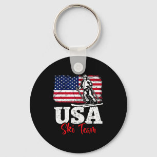 Porte-clés Équipe de ski Usa amérique ski sports d'hiver ski