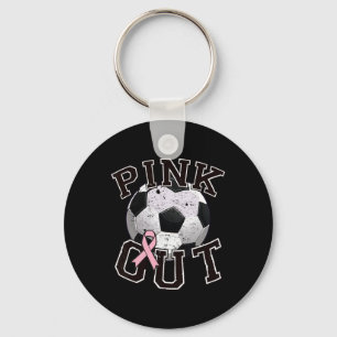 Porte-clés Équipe de soccer Pink Out Mois de la sensibilisati