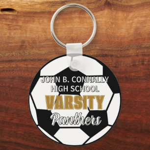 Porte-clés Équipe de soccer universitaire personnalisée au ly