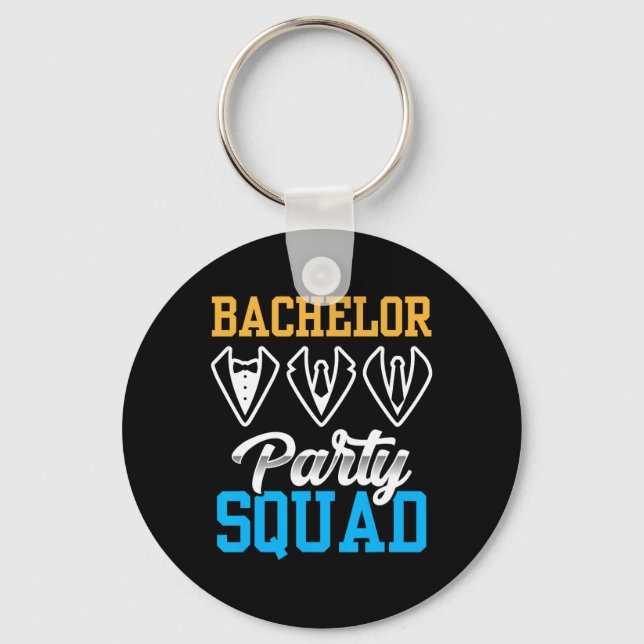 Porte-clés Équipe de soirée d'enterrement de vie de garçon Éq (Recto)