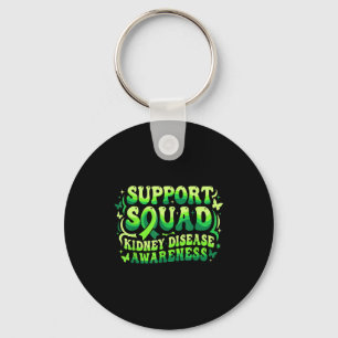 Porte-clés Équipe de soutien groovy sensibilisation à la mala