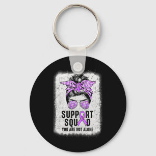 Porte-clés Équipe de soutien Messy Bun Guerrier Purple Epilep