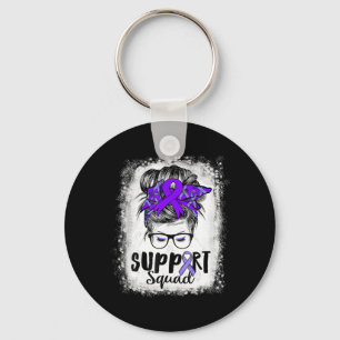 Porte-clés Équipe de soutien Messy Bun Purple Warrior Epileps