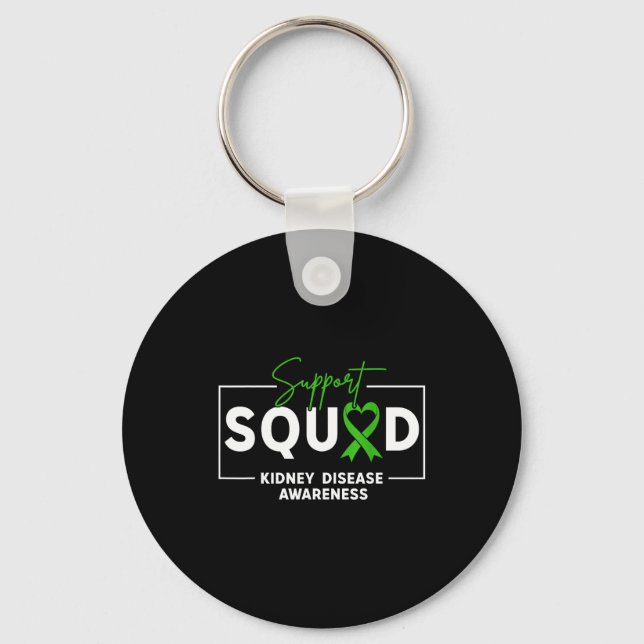 Porte-clés Équipe de soutien mois de sensibilisation à la mal (Recto)