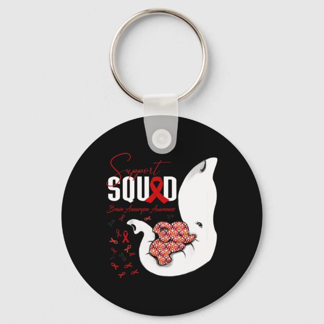 Porte-clés Équipe de soutien pour la sensibilisation à l'anév (Recto)