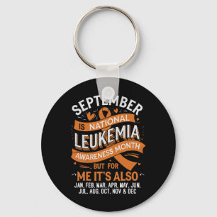Porte-clés Équipe de soutien Ruban orange Leucémie Cancer du