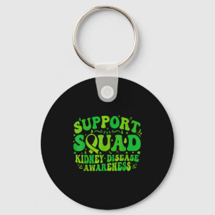 Porte-clés Équipe de soutien ruban vert papillon pkd rein