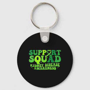 Porte-clés Équipe de soutien Ruban Vert PKD Maladie Rénale